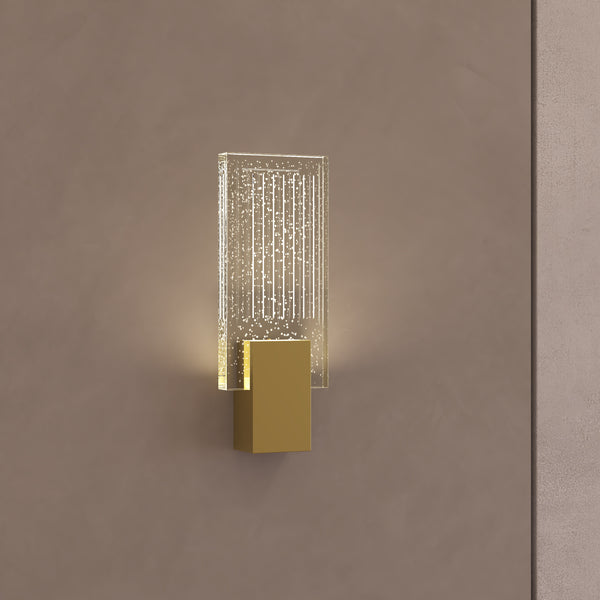 Ribbed Crystal Wall Sconce