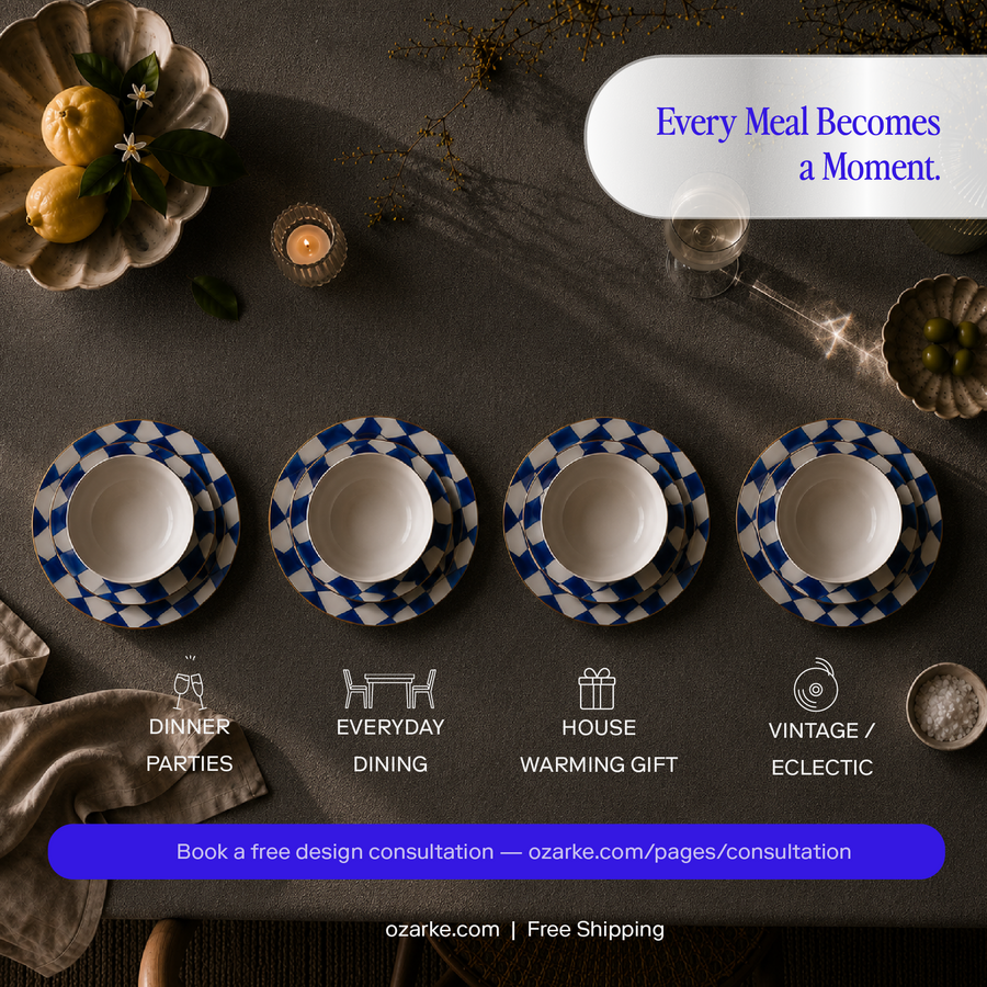 Royal Blue Plate Set