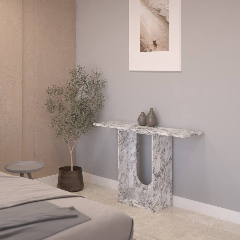 Arabescato Console Table