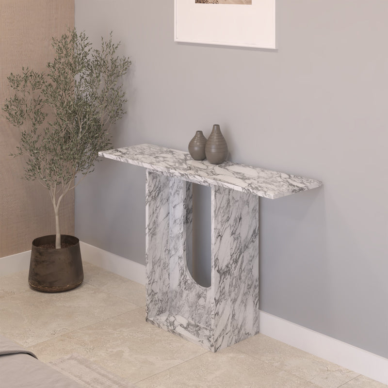 Arabescato Console Table