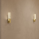 Ribbed Crystal Wall Sconce