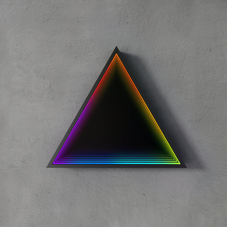 3D Triangle Mirror Light