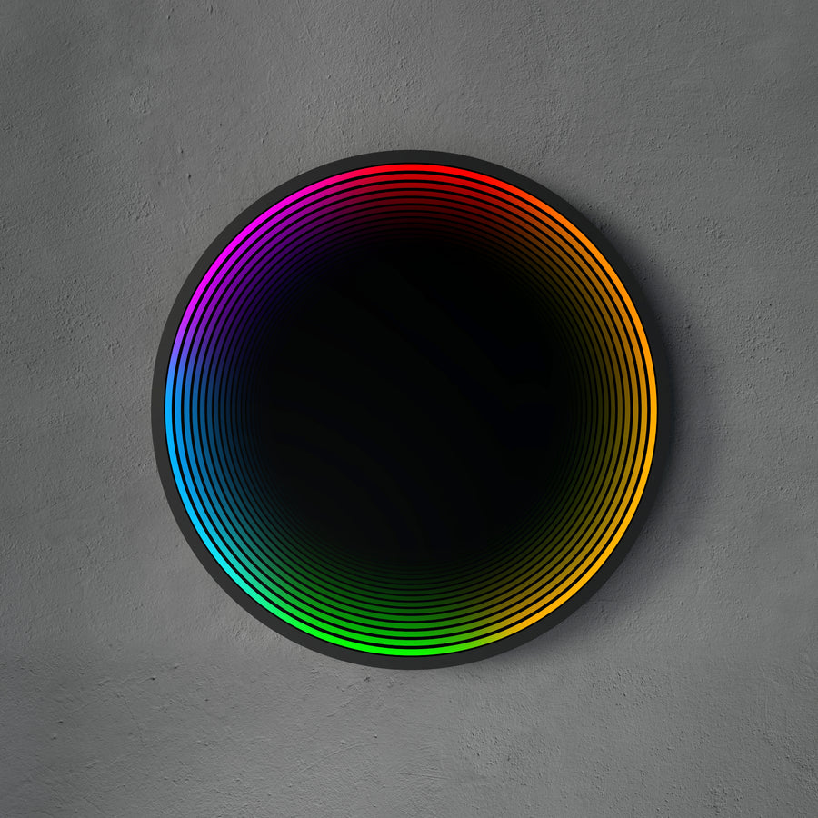 Lumière de miroir infini de cercle 3D