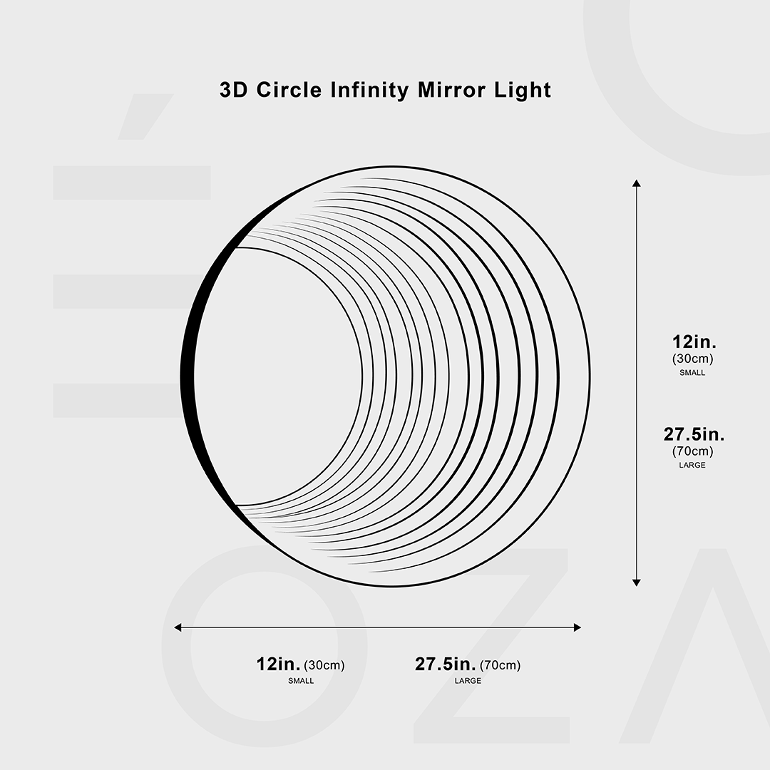 3D Circle Infinity Mirror Light