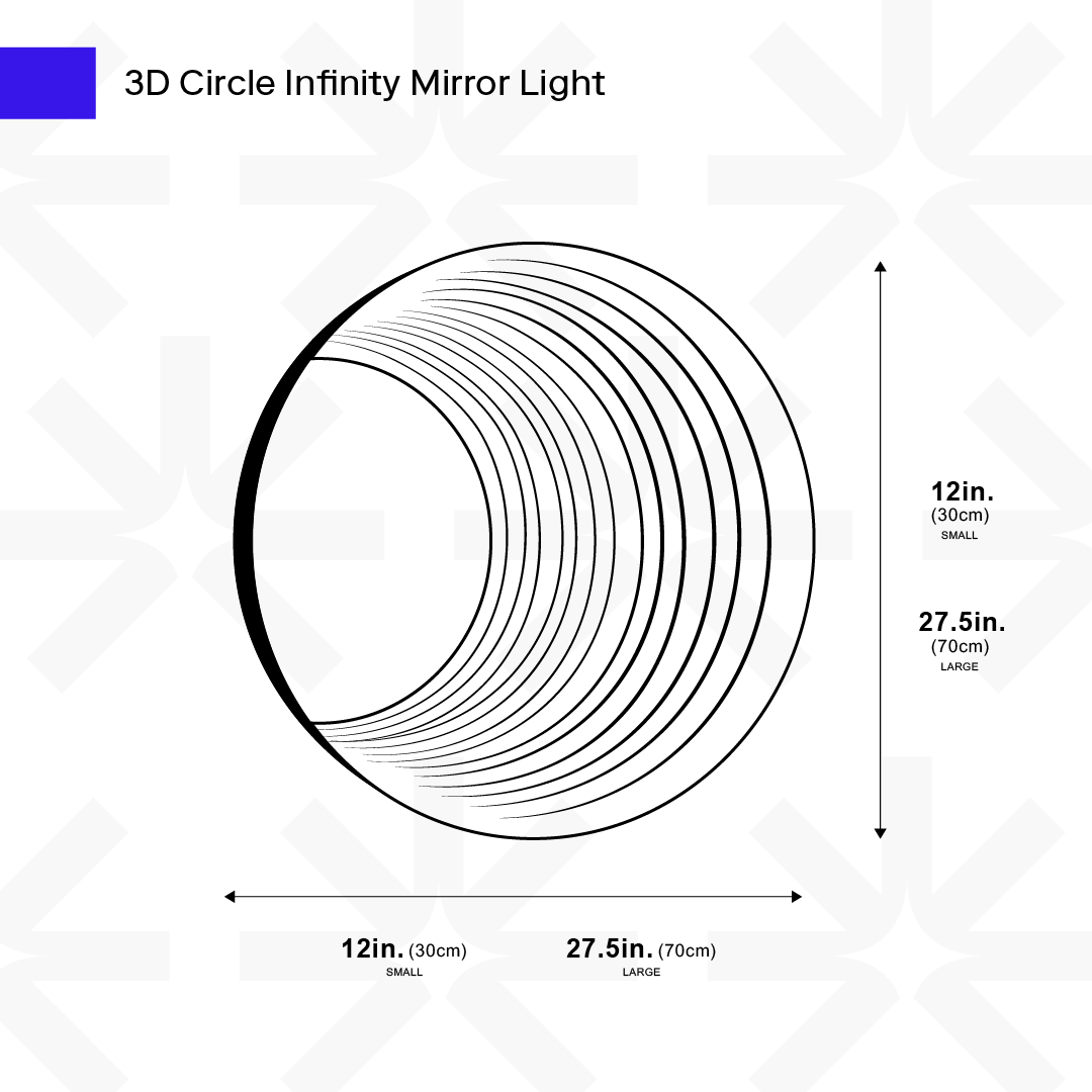 3D Circle Mirror Light