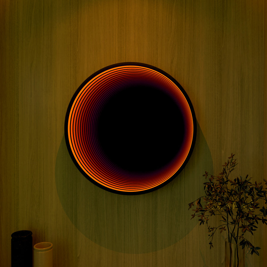 Lumière de miroir infini de cercle 3D
