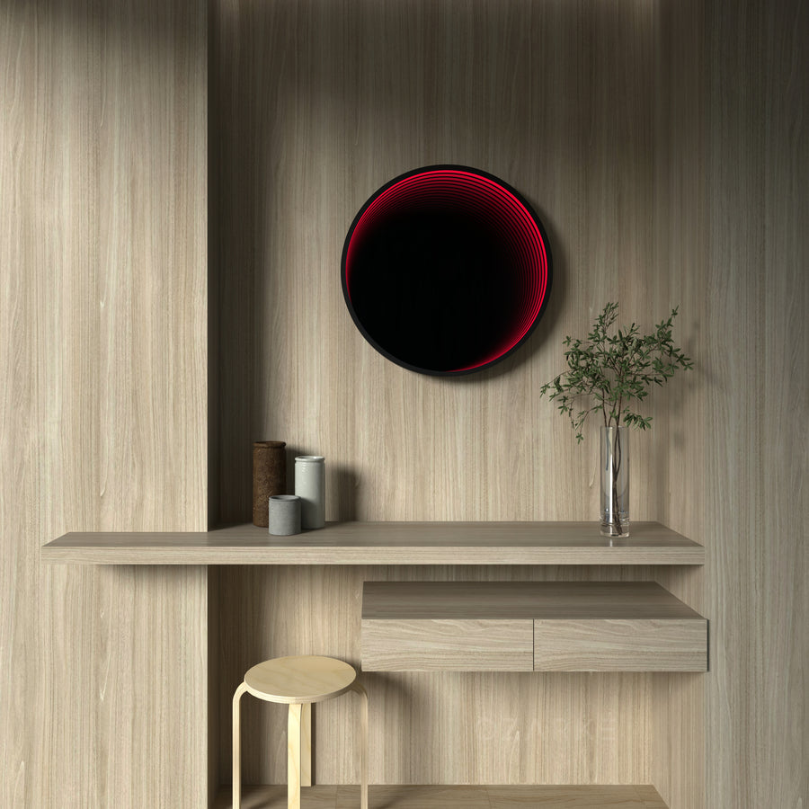 Lumière de miroir infini de cercle 3D