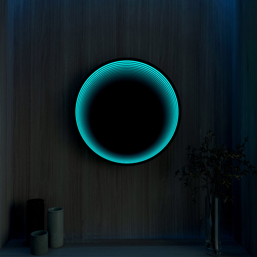 Lumière de miroir infini de cercle 3D