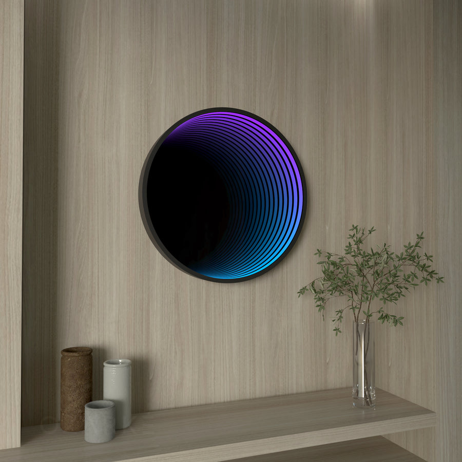 Lumière de miroir infini de cercle 3D