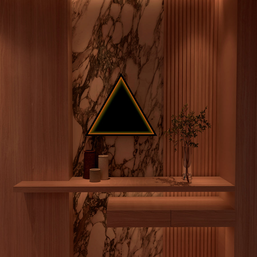 3D Triangle Mirror Light