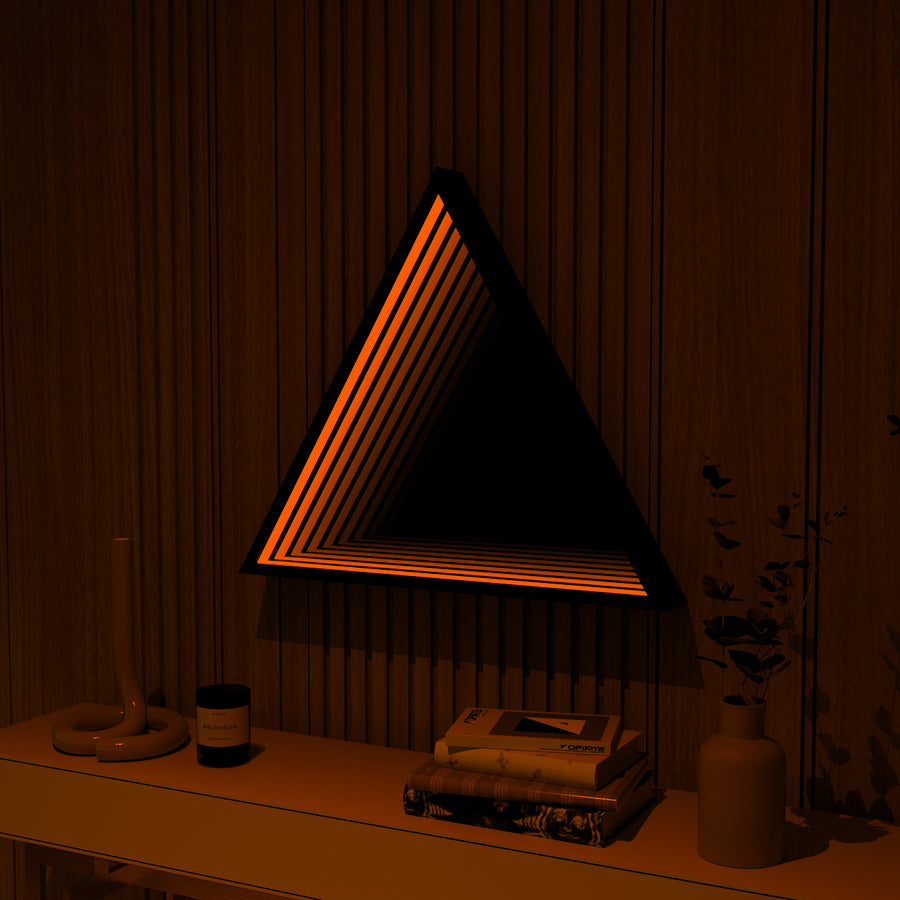 3D Triangle Mirror Light