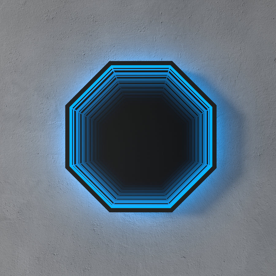 3D Octagon Mirror Light