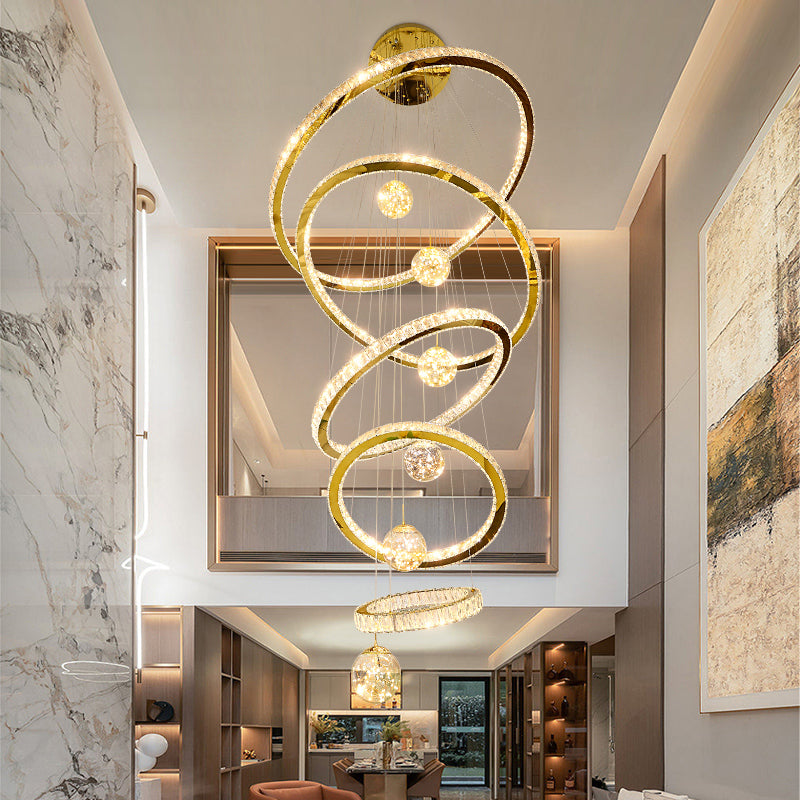 Golden Vortex Chandelier