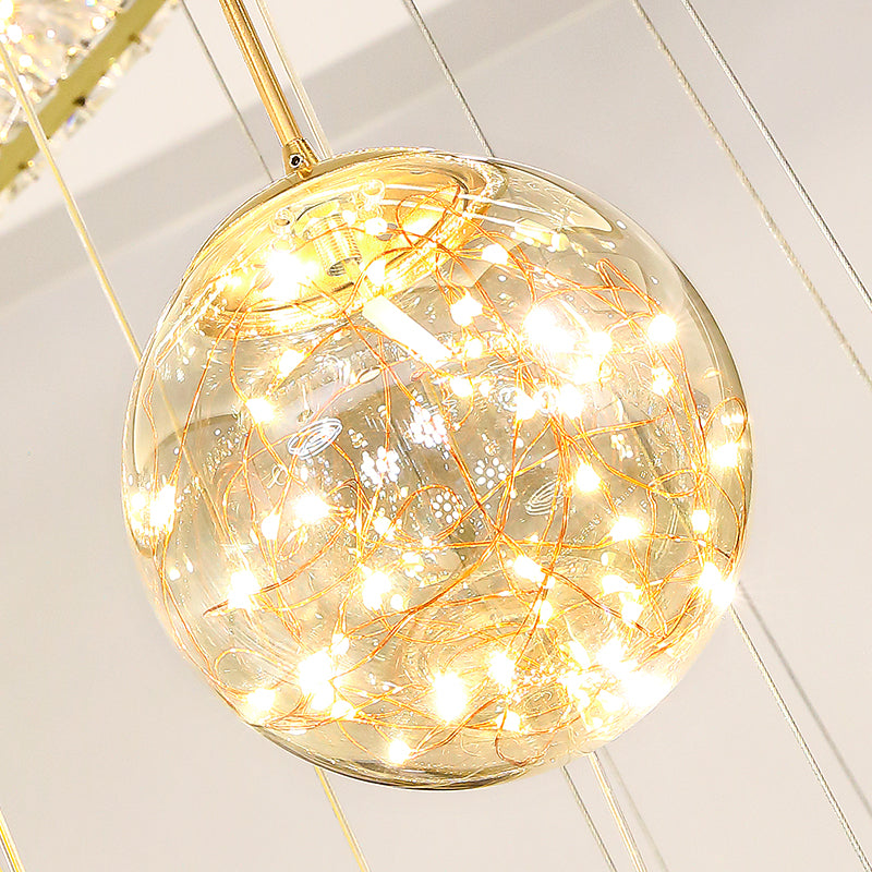 Golden Vortex Chandelier