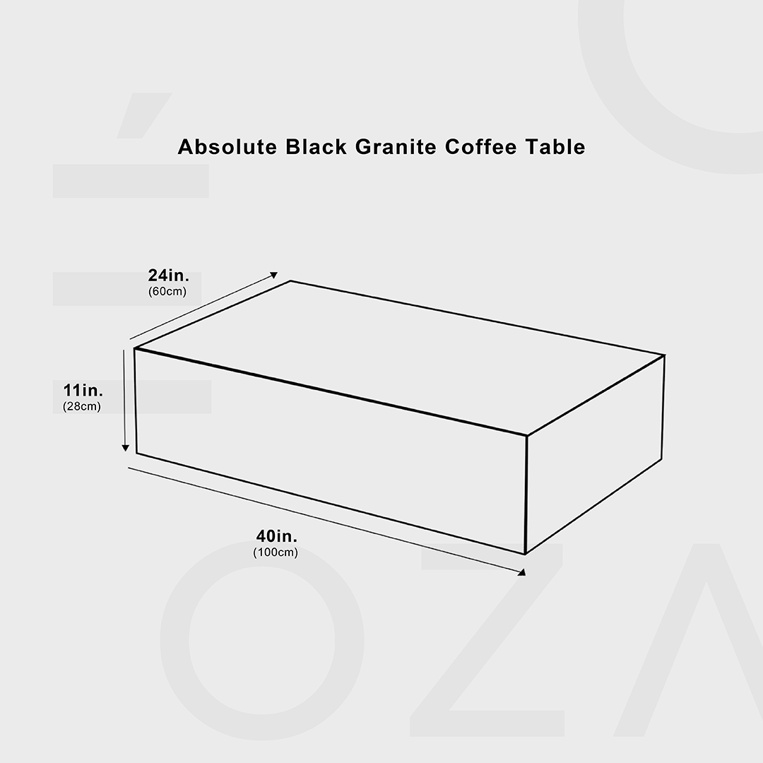 Table basse en granit noir absolu 