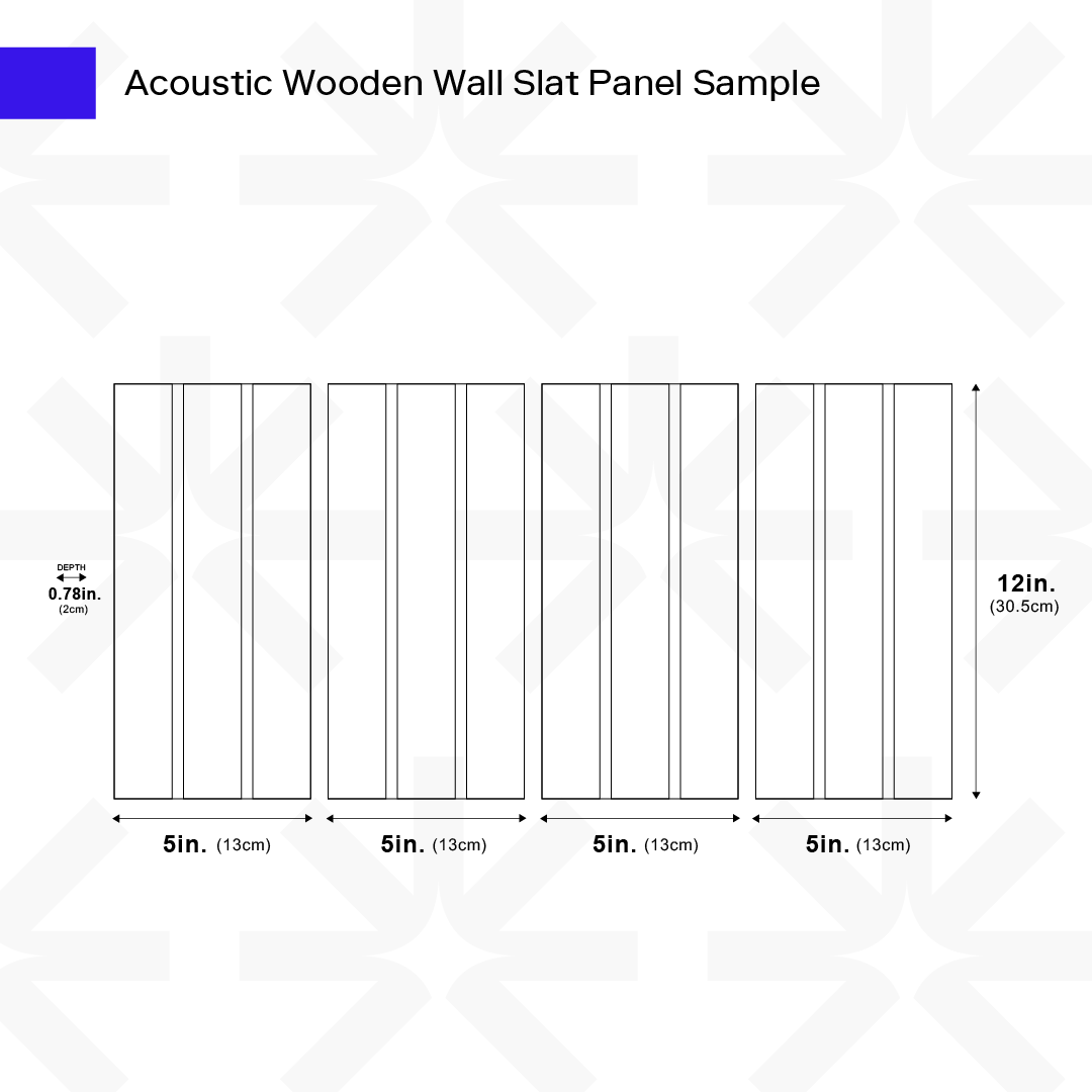 Acoustic Wooden Wall Slat Panel Sample Box