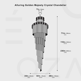 Alluring Golden Majesty Crystal Chandelier