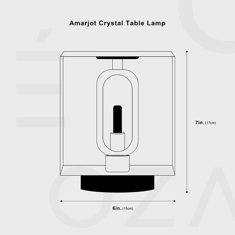 Lampe de table en cristal Amarjot 