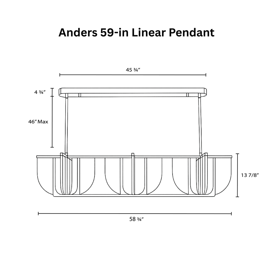 Anders 59-in Linear Pendant