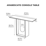 Arabescato Console Table