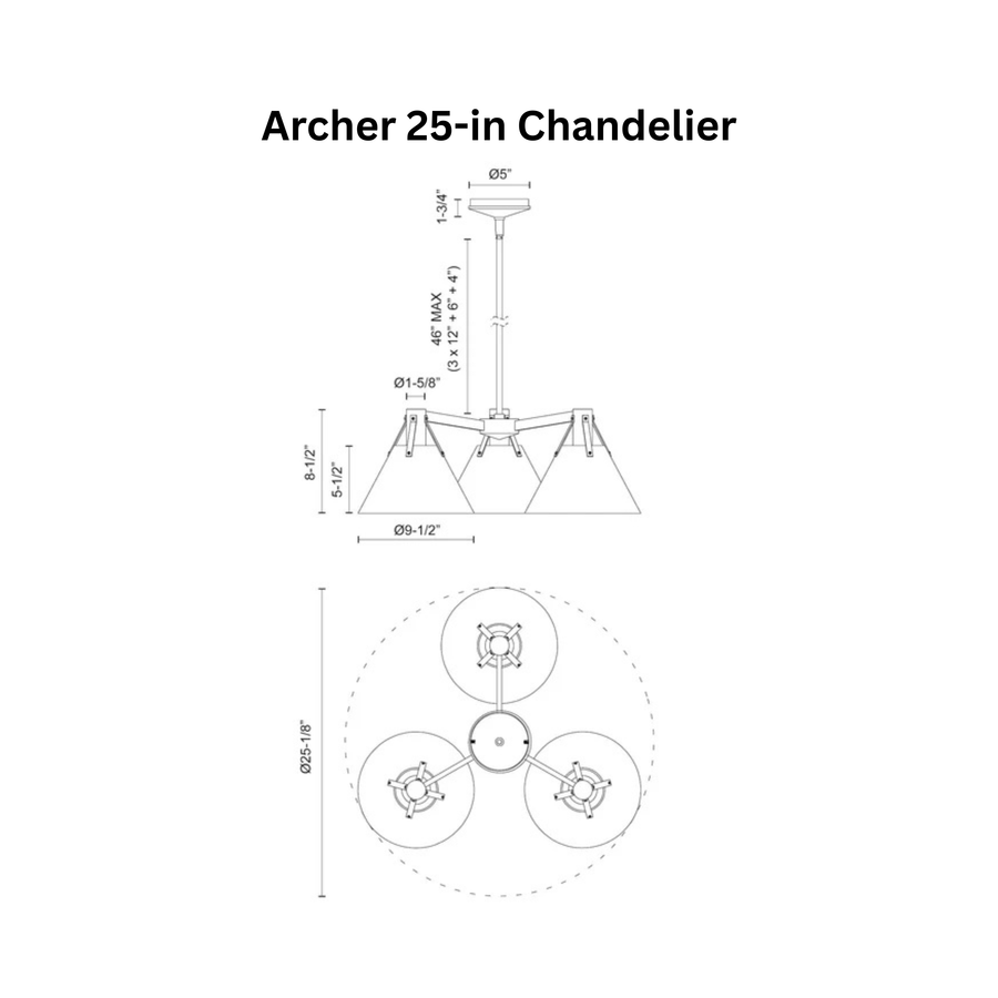 Archer 25-in Chandelier