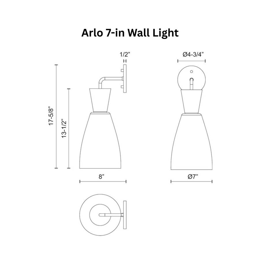 Arlo 7-in Wall Light