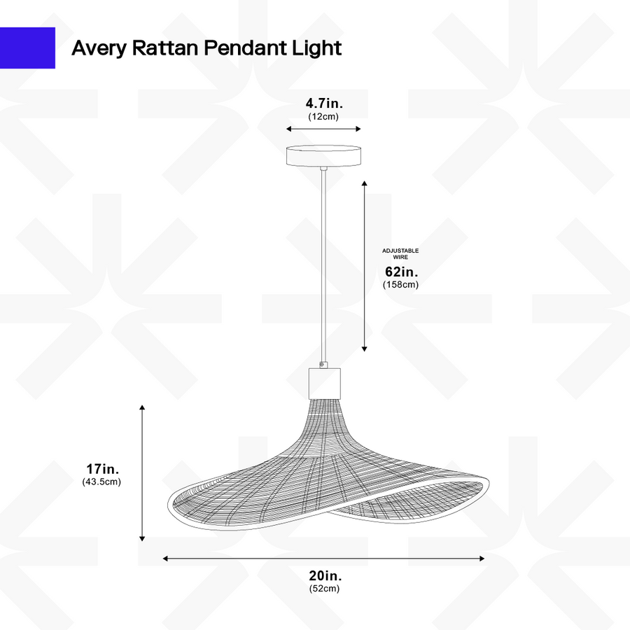 Avery Rattan Pendant Light