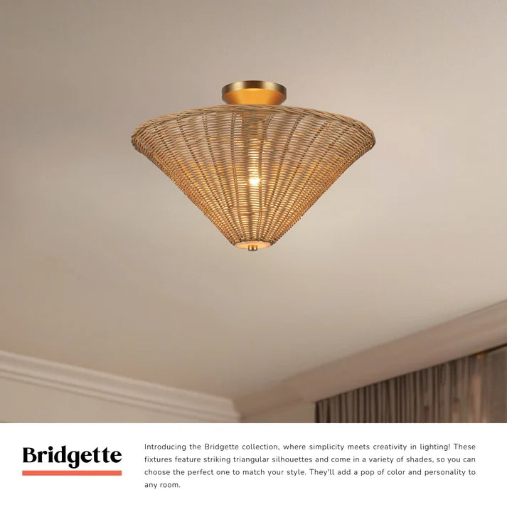 Bridgette 16-in Semi-Flush Mount