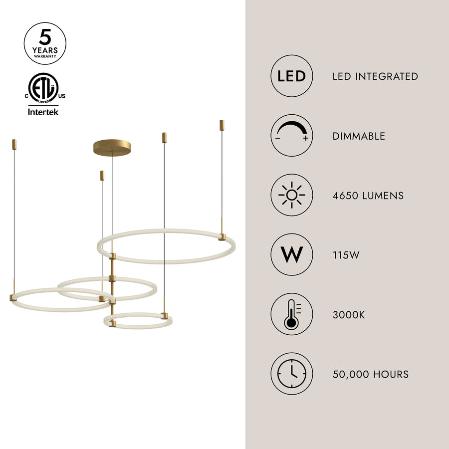 Bruni 55-in Chandelier