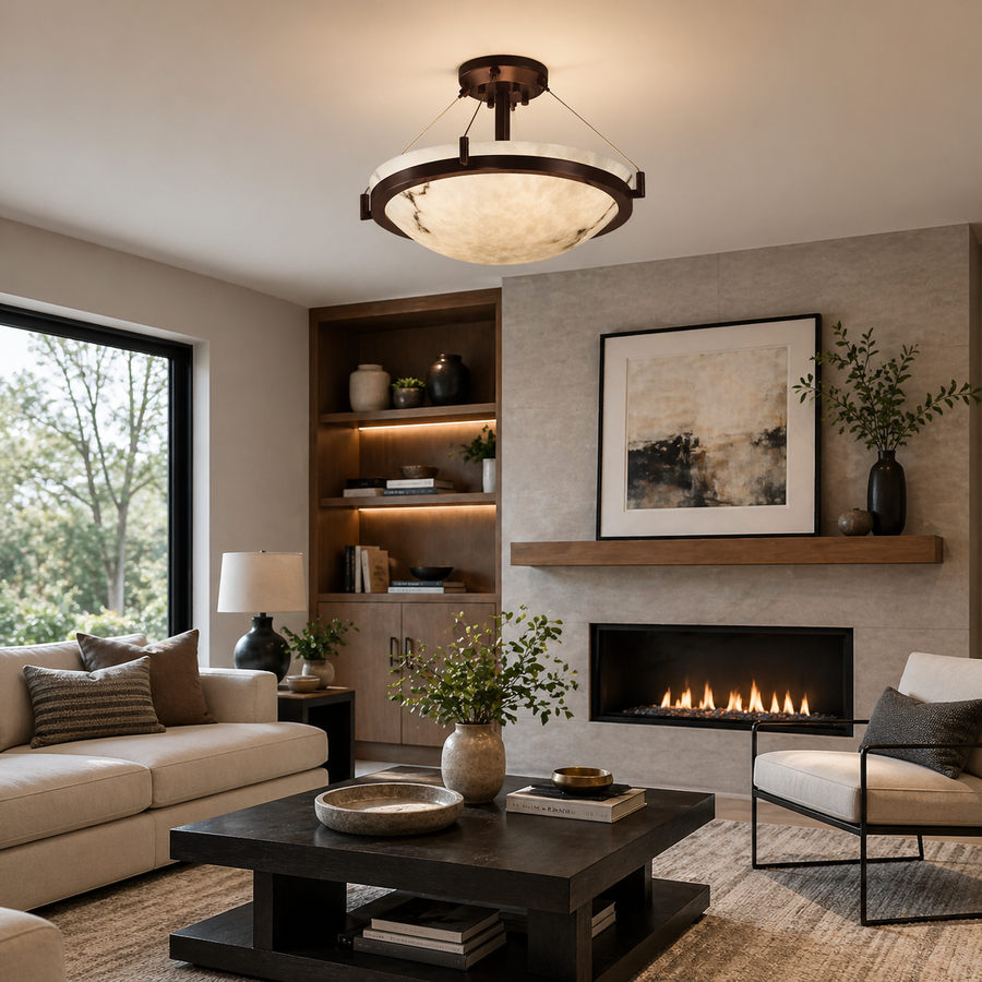 Round Semi-Flush Mount
