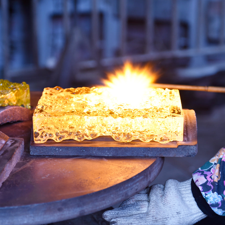 Lava LED Brass Chandelier