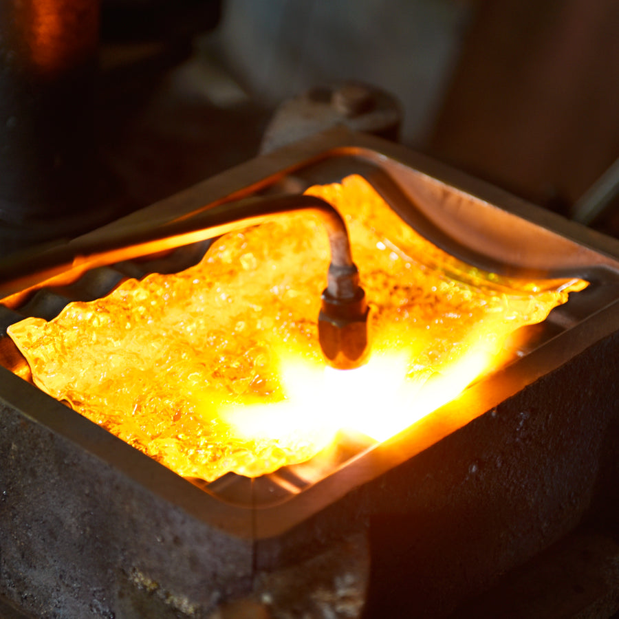 Lava LED Brass Chandelier
