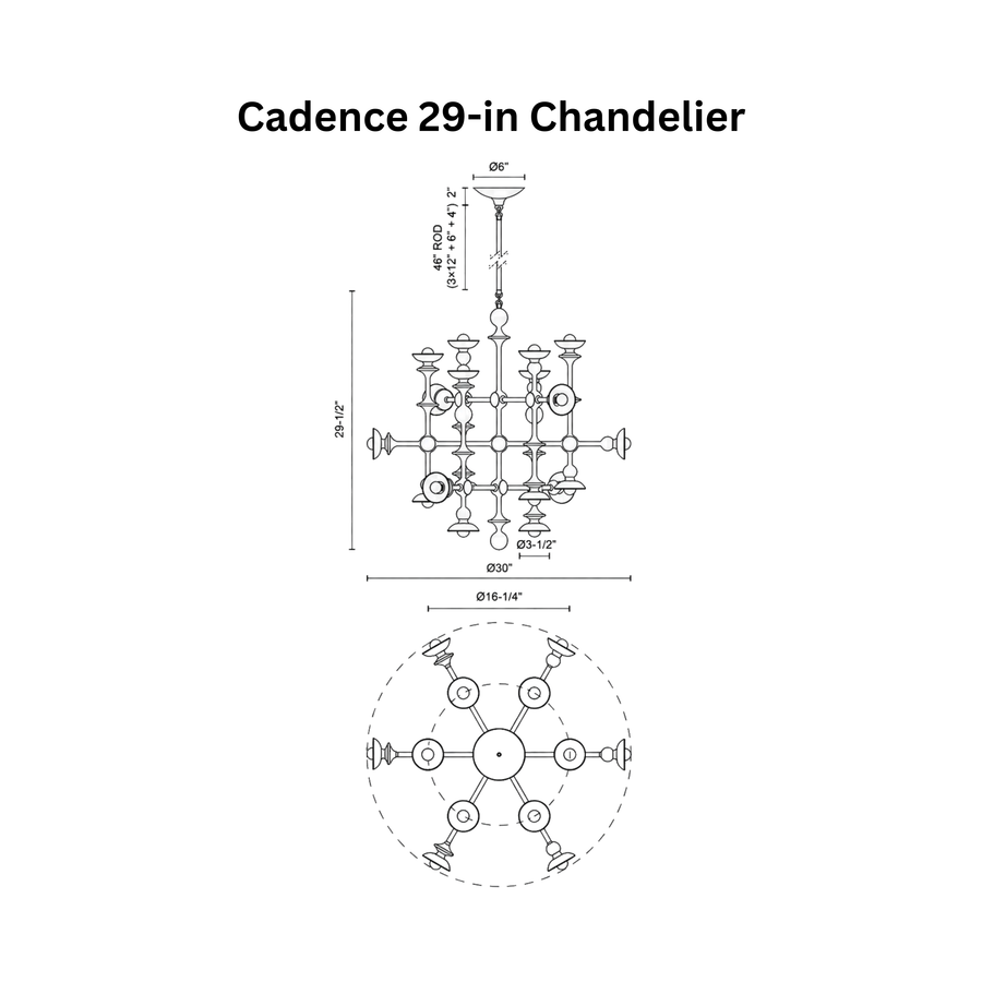 Cadence 29-in Chandelier