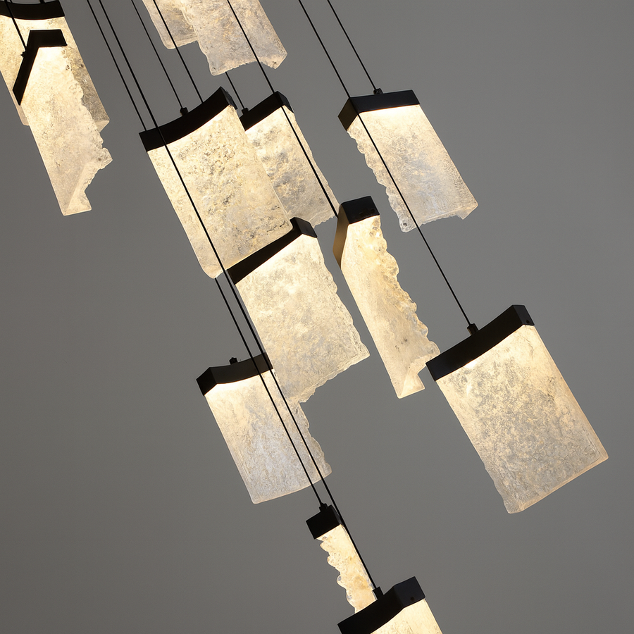 Lava LED Brass Chandelier