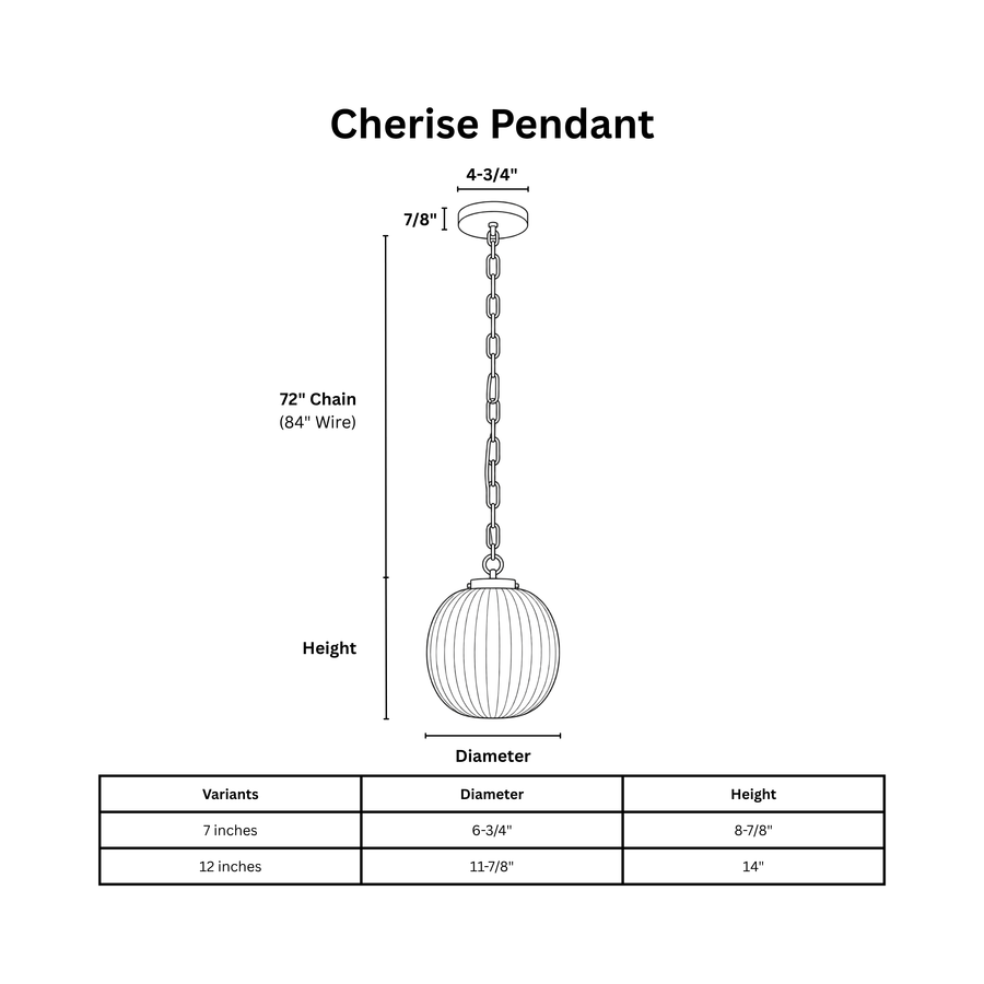 Cherise 7-in Pendant