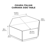 Chiara Italian Carrara Side Table
