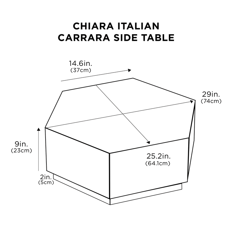 Chiara Italian Carrara Side Table