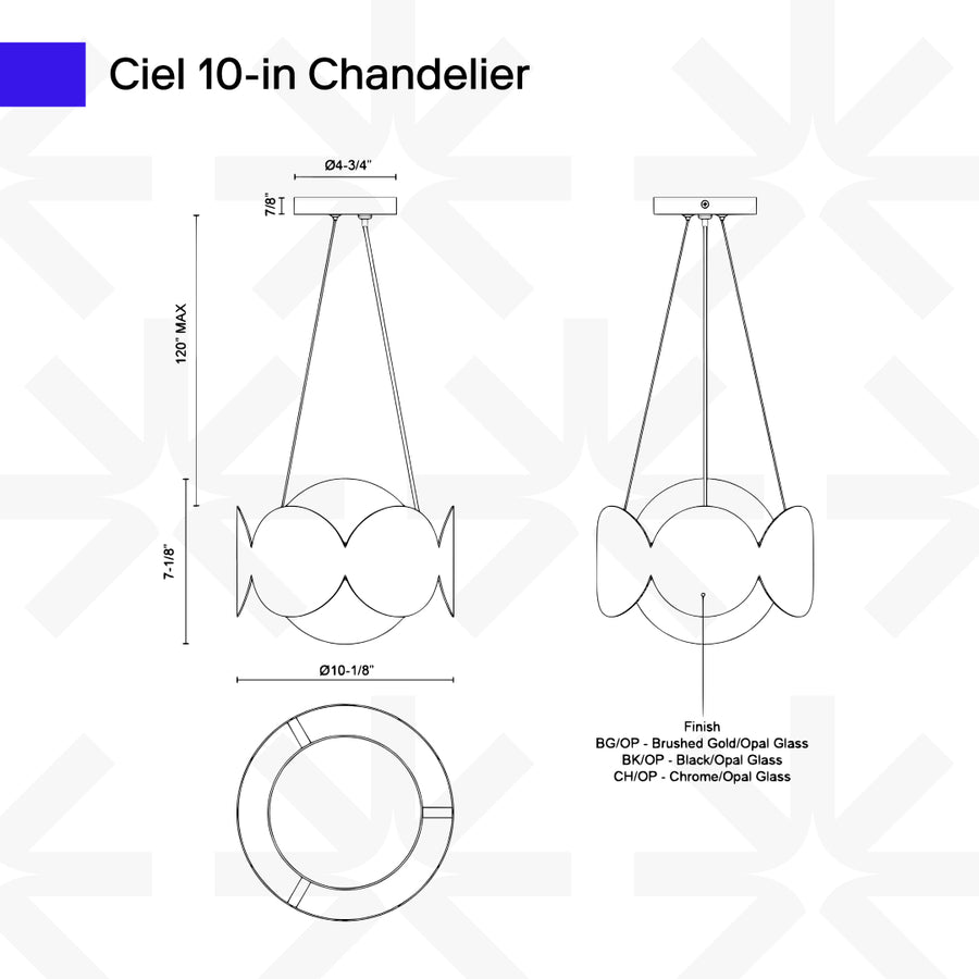 Ciel 10-in Chandelier