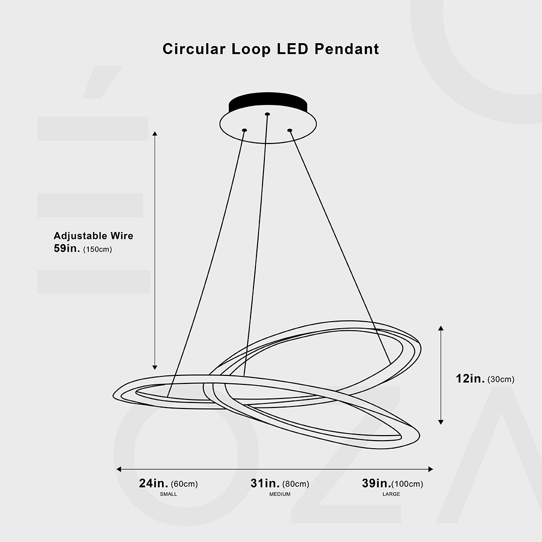 Decorate Led Loop Circular Loop LED Pendant – Ozarké