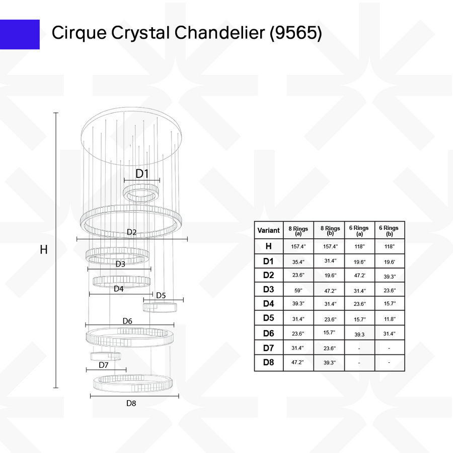 Cirque Crystal Chandelier