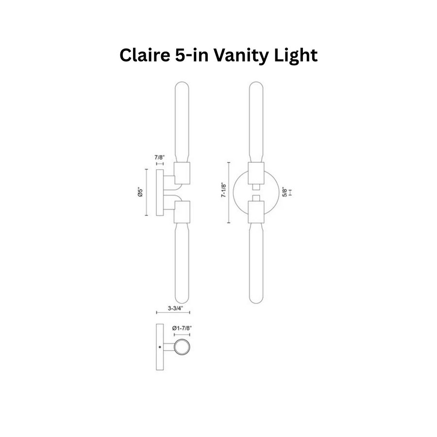 Claire 5-in Vanity Light