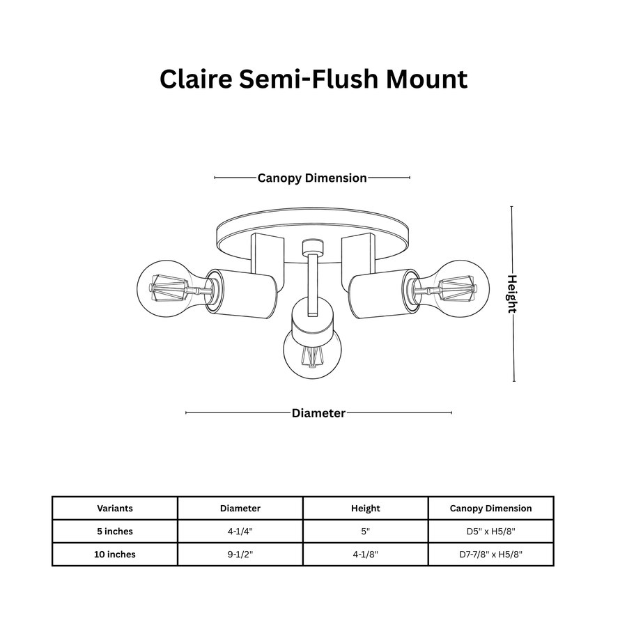 Claire Semi Flush Mount