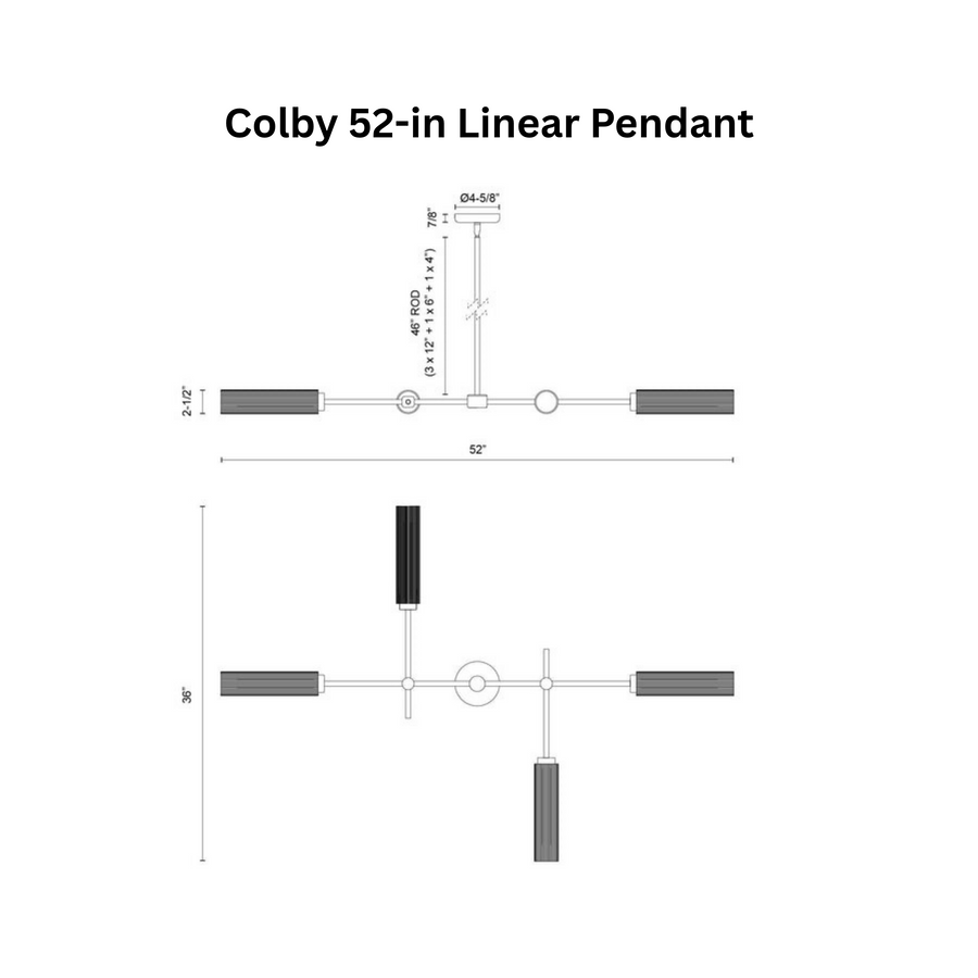 Colby 52-in Linear Pendant