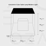 Concentric Cube Table Lamp Modern Light