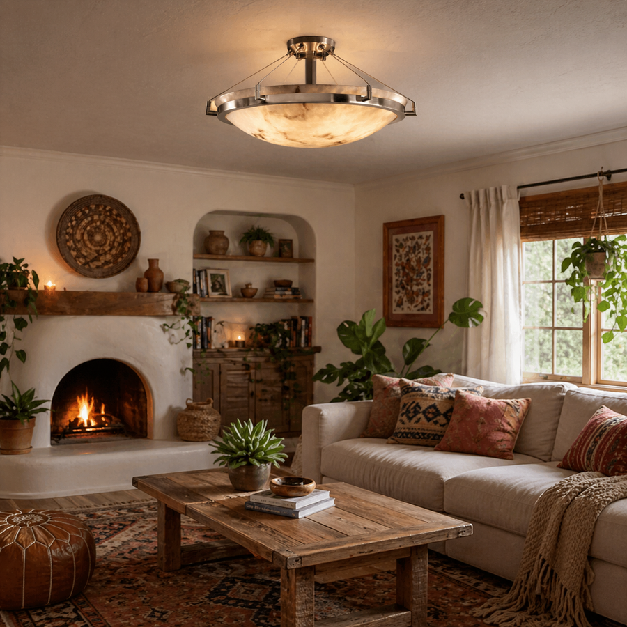 Round Semi-Flush Mount