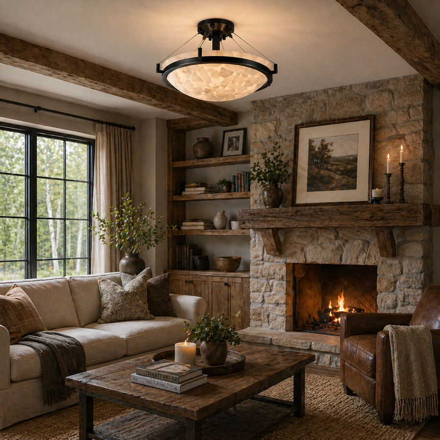 Round Semi-Flush Mount