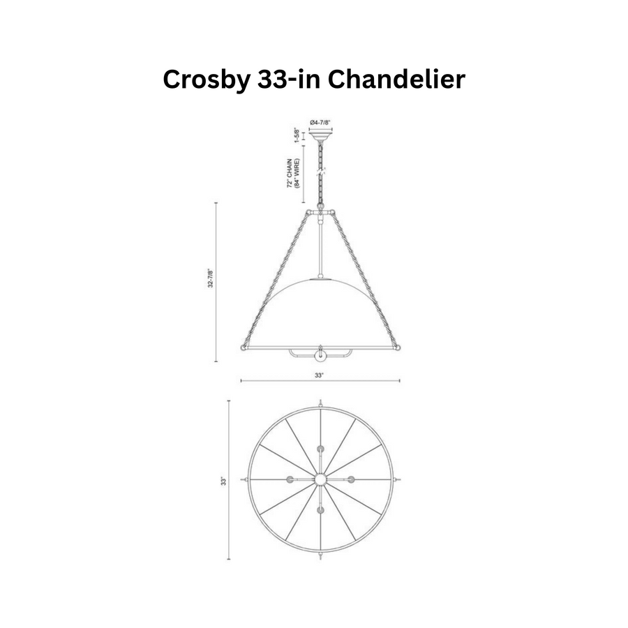 Crosby 33-in Chandelier