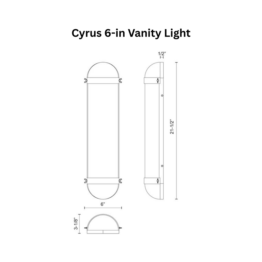 Cyrus 6-in Vanity Light