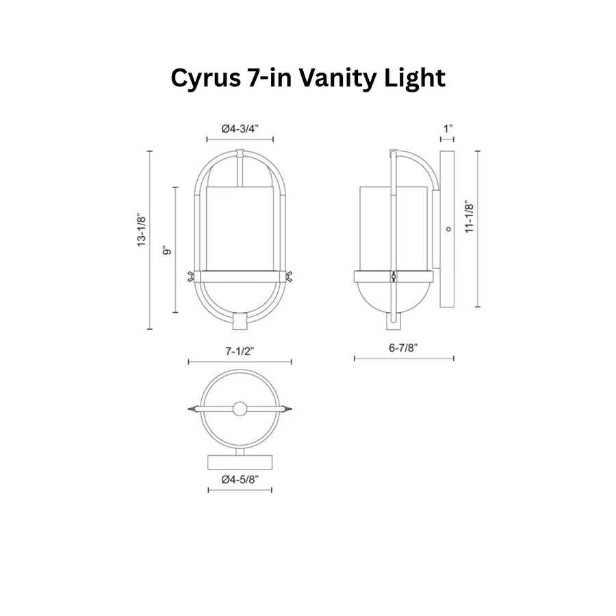 Cyrus 7-in Vanity Light