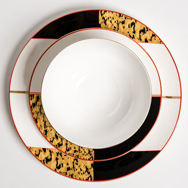 Ozarke's Tigress Golden Black Plates Set
